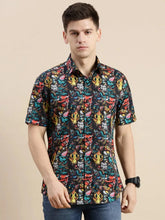 Men Multi Graphics Casual Shirt-GALLERLA-1736-Multi
